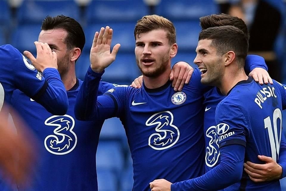 El alemán Werner marcó su primer doblete en la Premier League.