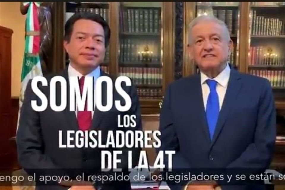 Delgado también difunde videos en los que afirma que apoya al Presidente en su búsqueda por la transformación.