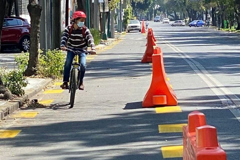 La ciclovía emergente operará con los lineamientos que funciona en la Avenida Inseurgentes.