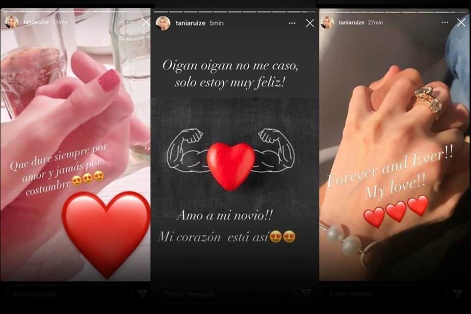 La modelo presumió imágenes con un anillo, pero aclaró que no se casa con el ex Mandatario.