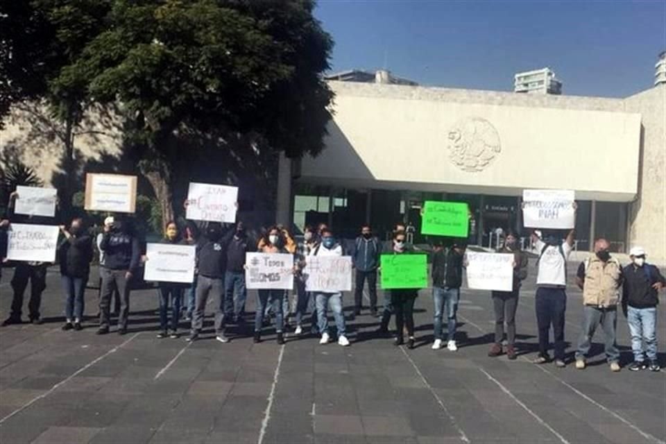 Los inconformes piden una mesa de diálogo a la Presidencia de la República, a la Secretaría de Cultura y al INAH.