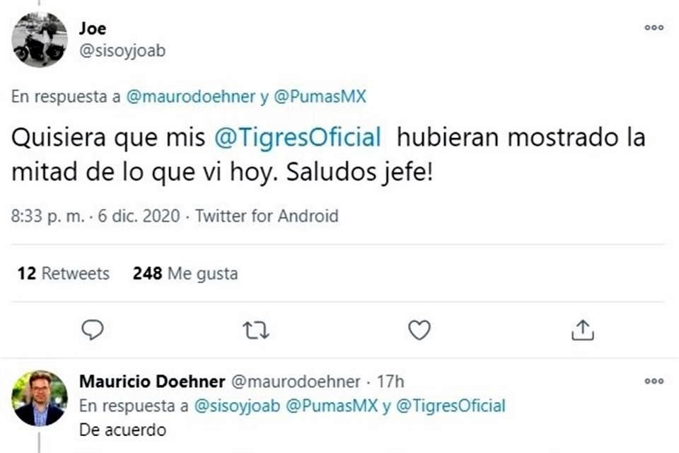 El directivo de Cemex felicitó a Pumas por su pase a la Final de la Liga MX.