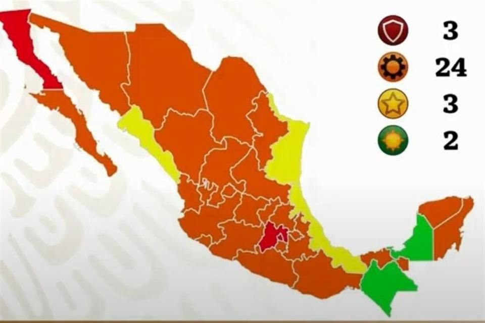 El Estado de Veracruz retrocedió a semáforo amarillo.