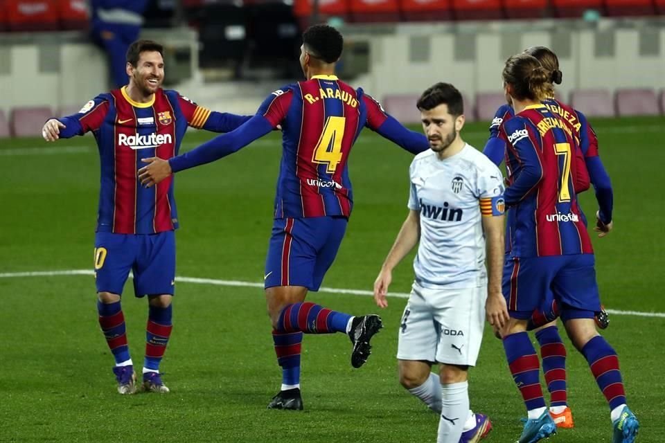 Messi celebra el tanto histórico.