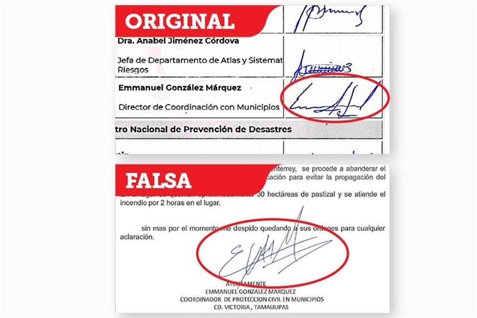 La firma fue desconocida por Protección Civil estatal.