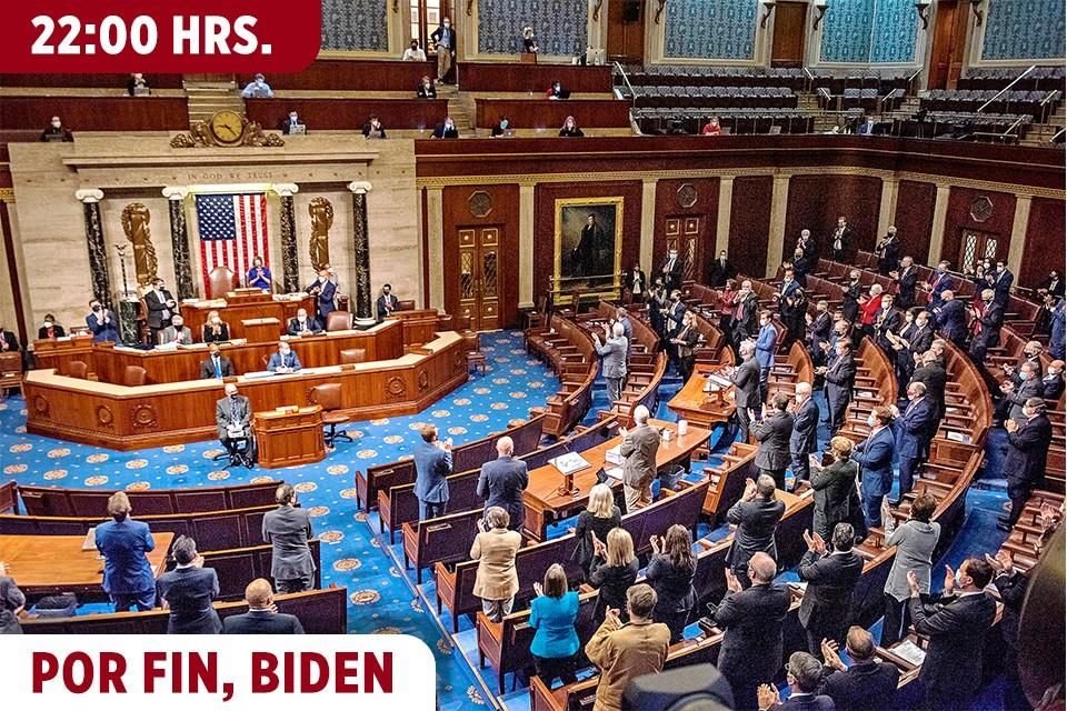 Anoche el Congreso reanudó la sesión para nombrar al nuevo Presidente de EU.
