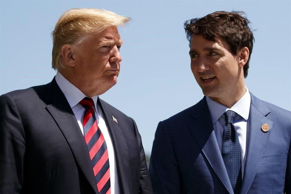 Donald Trump y Justin Trudeau durante una reunión del G7 en 2018.