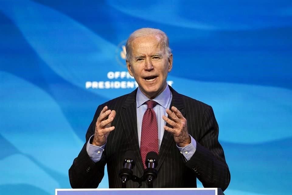 Biden informó hoy que había completado sus nominaciones para el Gabinete.