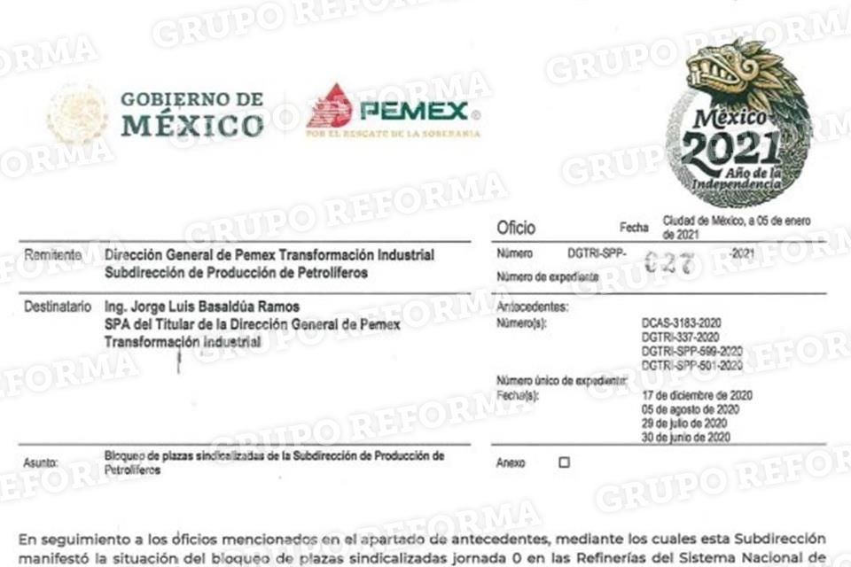 Para este mes, la refinería de Salamanca encabeza lista de plazas bloqueadas con mil 966, seguida de Madero con mil 792, Minatitlán con mil 738, Tula con mil 714, Cadereyta con mil 113 y Salina Cruz con mil 51.
