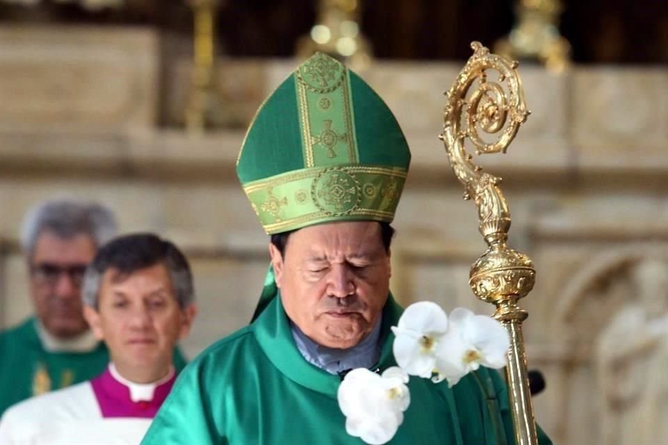 Norberto Rivera ingresó al hospital el 12 de enero.