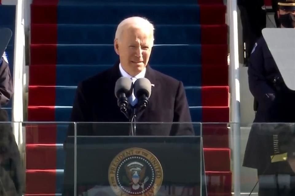 En primer discurso como Presidente, Biden hizo un llamado a la unidad para enfrentar retos de la pandemia, crisis climática y polarización.