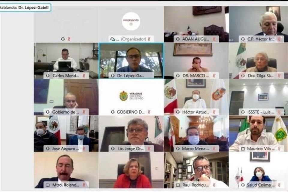 Los Gobernadores y Secretarios de Salud estatales realizaron una reunión este jueves con Gobernación y el subsecretario Hugo López-Gatell.