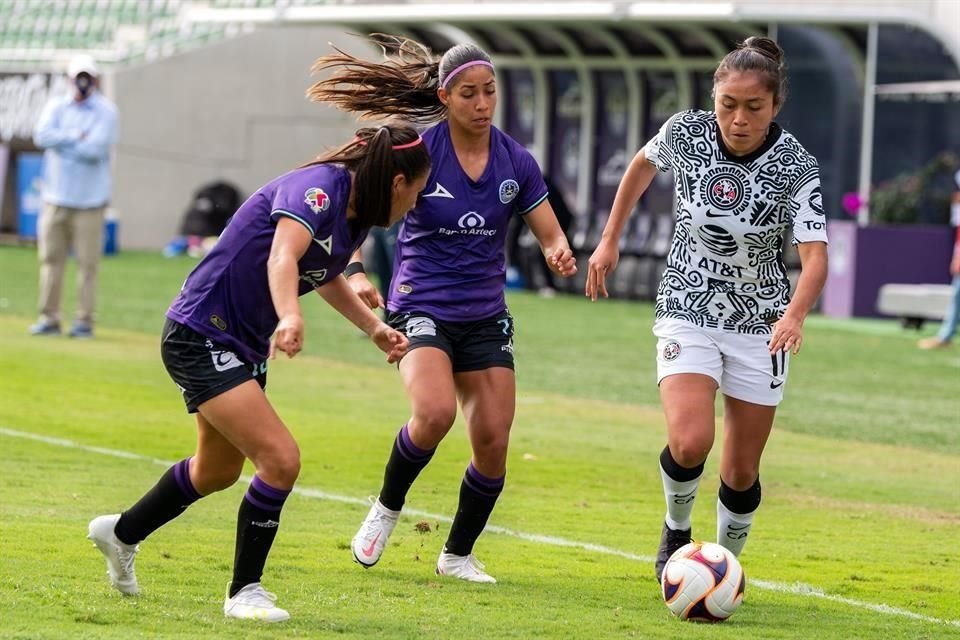 Las jugadoras del conjunto de Coapa nunca bajaron los brazos y en el último minuto lograron igualar el marcador.