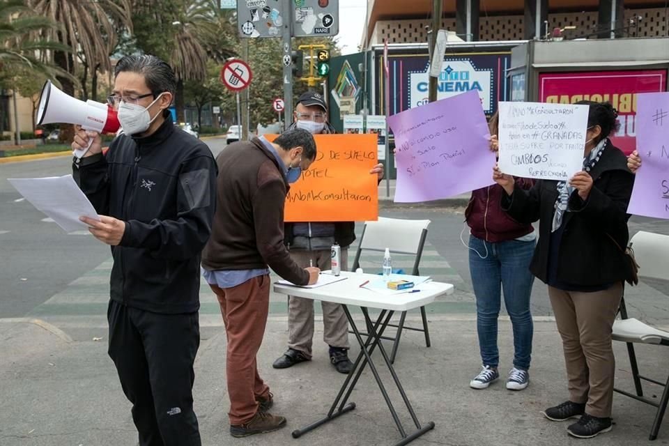 Vecinos de Polanco realizaron una manifestación para protestar en contra de la construcción de 4 hoteles en Granada y Ampliación Granada.