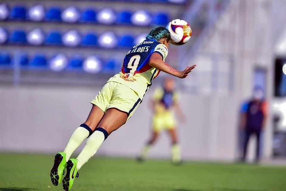 Con ese remate de Daniela Flores, América recuperó la ventaja, pero al final sólo lograron sumar un punto.