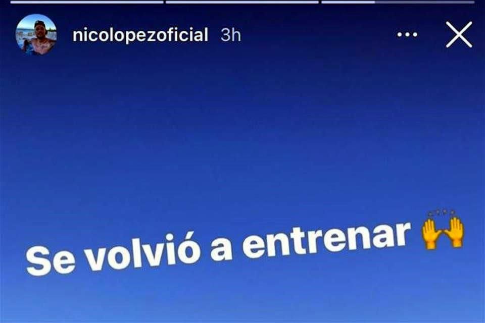 Nicolás López volvió a entrenar.