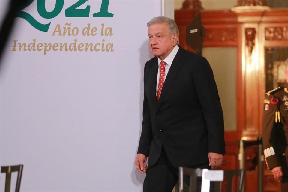 Andrés Manuel López Obrador en conferencia matutina.