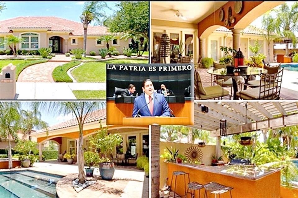 Casa tipo mediterráneo de su hermano y actual senador, Ismael García Cabeza de Vaca.