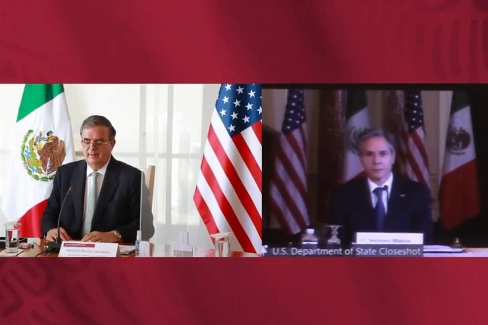 Marcelo Ebrard y Antony Blinken.