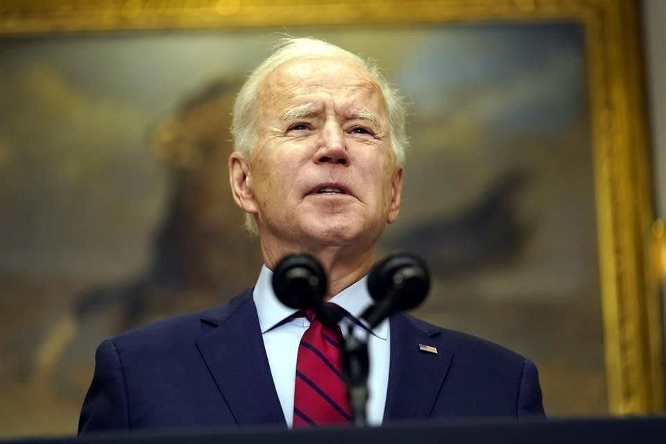 Biden durante un mensaje desde la Casa Blanca este sábado.