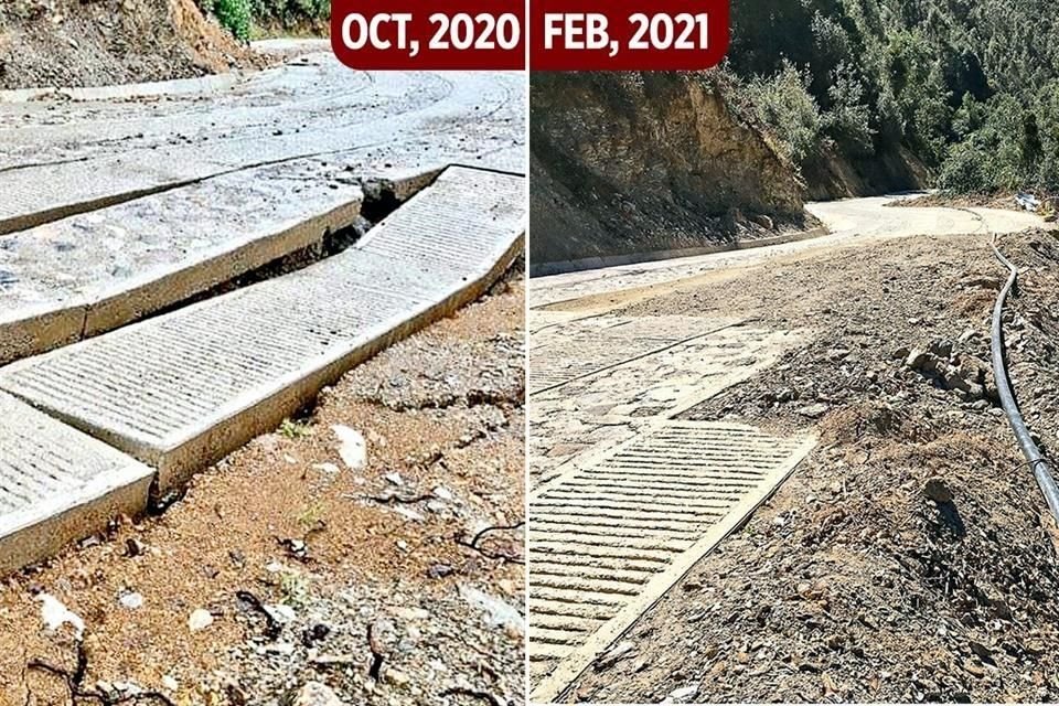 Las carreteras fueron hechas con las normas del Gobierno federal, pero tronaron.