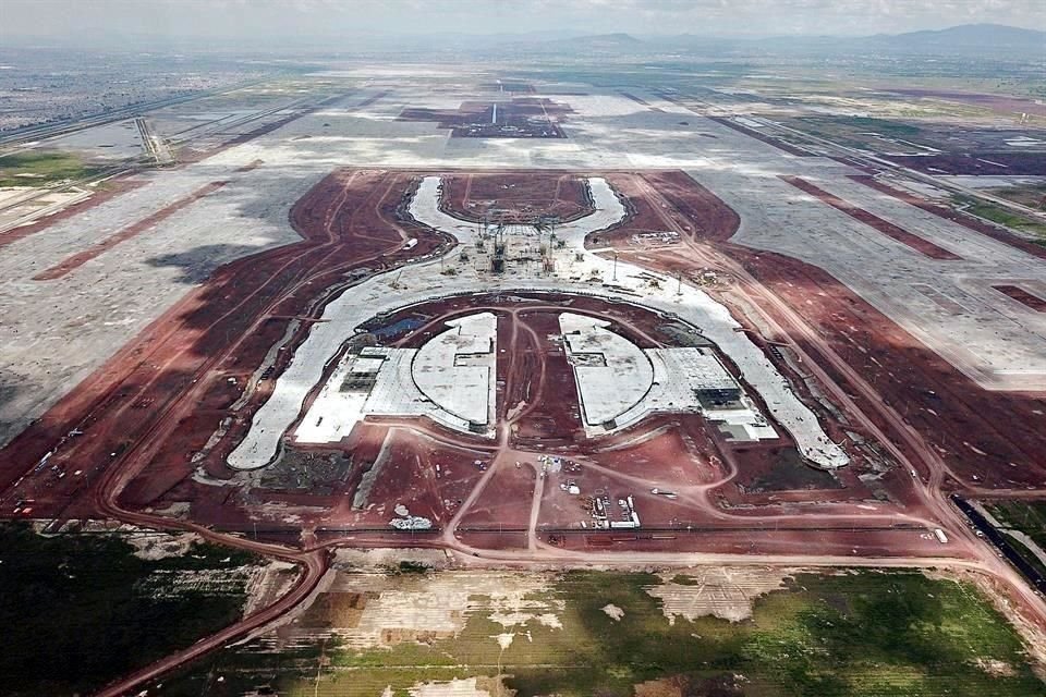 Obras del NAIM en Texcoco.