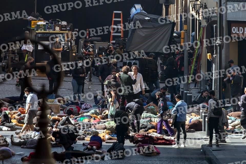 El equipo de producción trabaja desde hace una semana en la locación. El miércoles, el realizador y el actor fueron captados en el set.