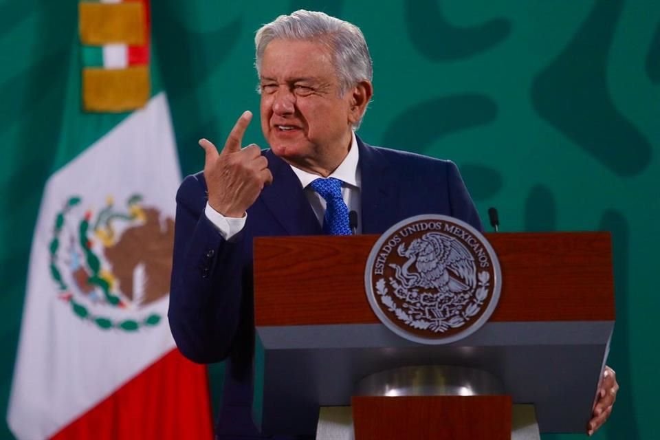 Andrés Manuel López Obrador en conferencia matutina.