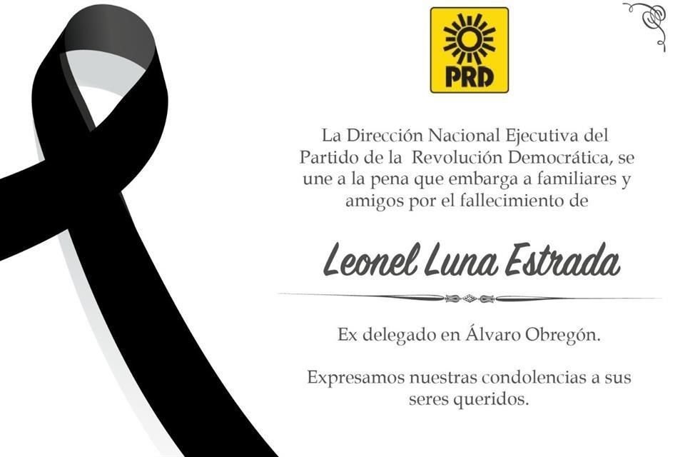 Leonel Luna fue delegado de la Alcaldía Álvaro Obregón y diputado del PRD en el Congreso de la CDMX. 