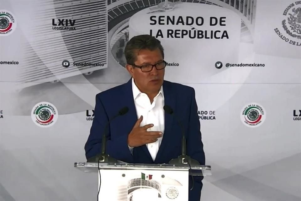 Ricardo Monreal, coordinador de la bancada de Morena en el Senado.