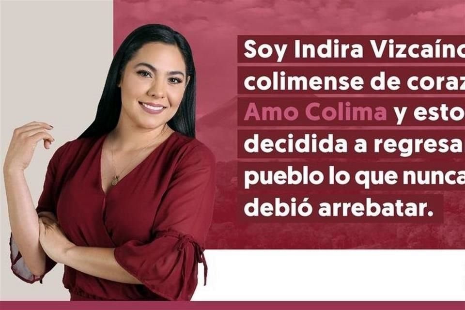 Candidata de Morena-Nueva Alianza, Indira Vizcaíno.