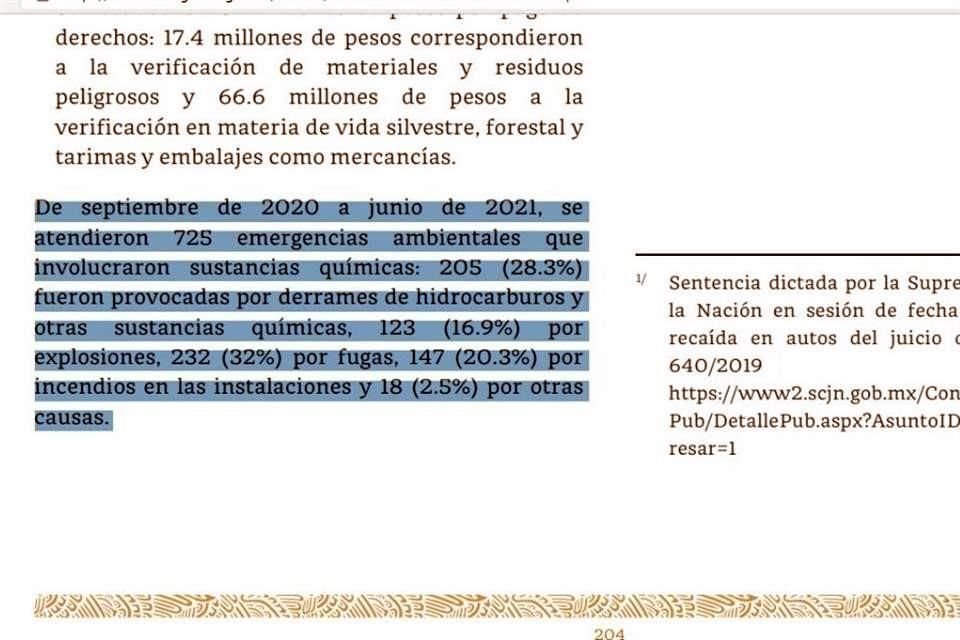 La Semarnat recicló información del informe previo sobre emergencias ambiaentales en el País, incluso retomando un párrafo íntegro. 