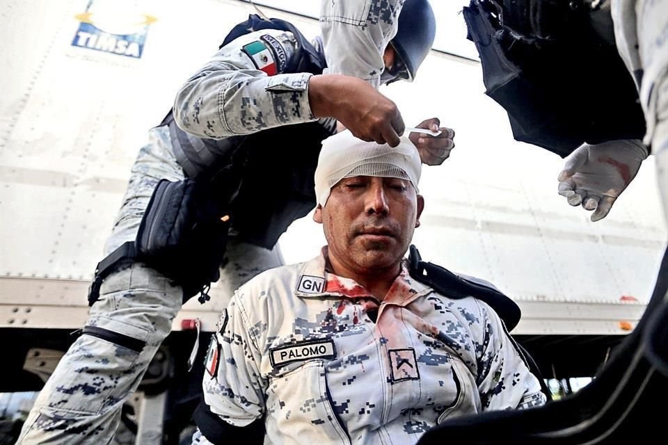 Durante el operativo, uno de los agendentes de la GN resultó herido.