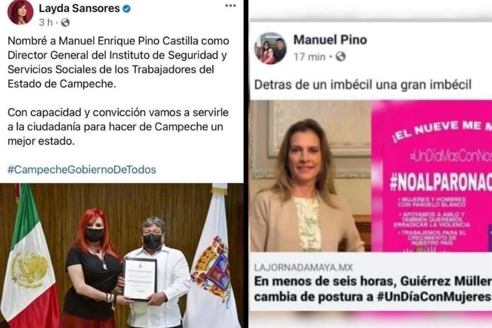 Beatriz Gutiérrez Müller alertó a la Gobernadora Layda Sansores por el nombramiento de Manuel Pino, quien habría llamado 'imbécil' a AMLO.