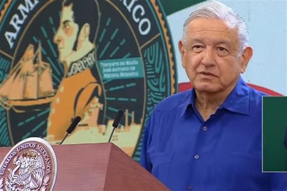 El Presidente Andrés Manuel López Obrador en conferencia matutina.