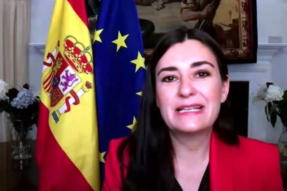 Carmen Montón, observadora permanente de España en la OEA, durante su intervención virtual.