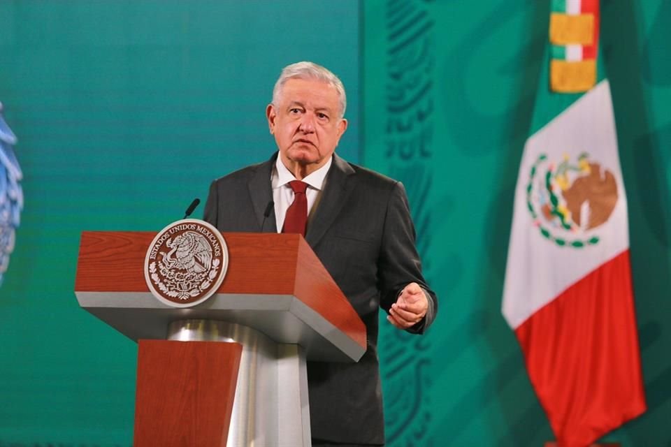 El Presidente Andrés Manuel López Obrador en conferencia matutina.