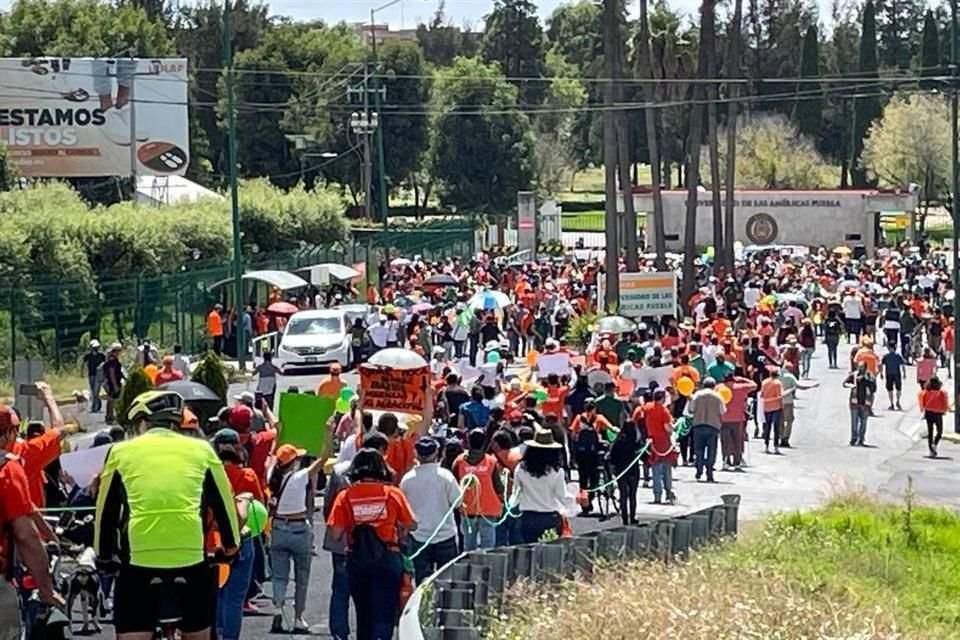 La movilización terminó frente a la Rectoría.