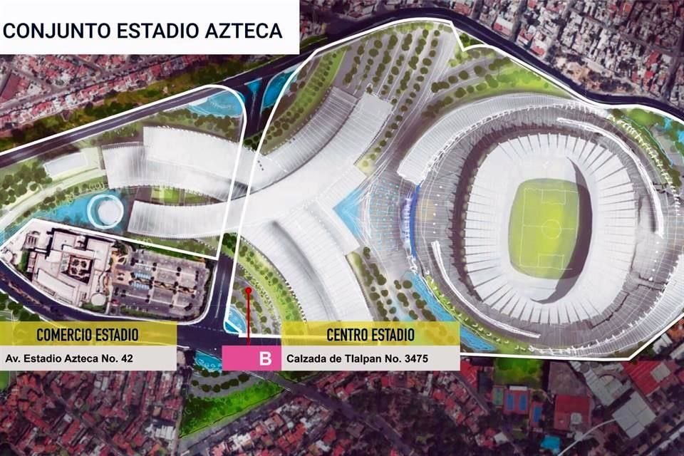 El proyecto se realizará en los estacionamientos ubicados en Tlalpan 3475, Avenida Estadio Azteca 42, Anillo Periférico 5682, y Prolongación División del Norte 3901.