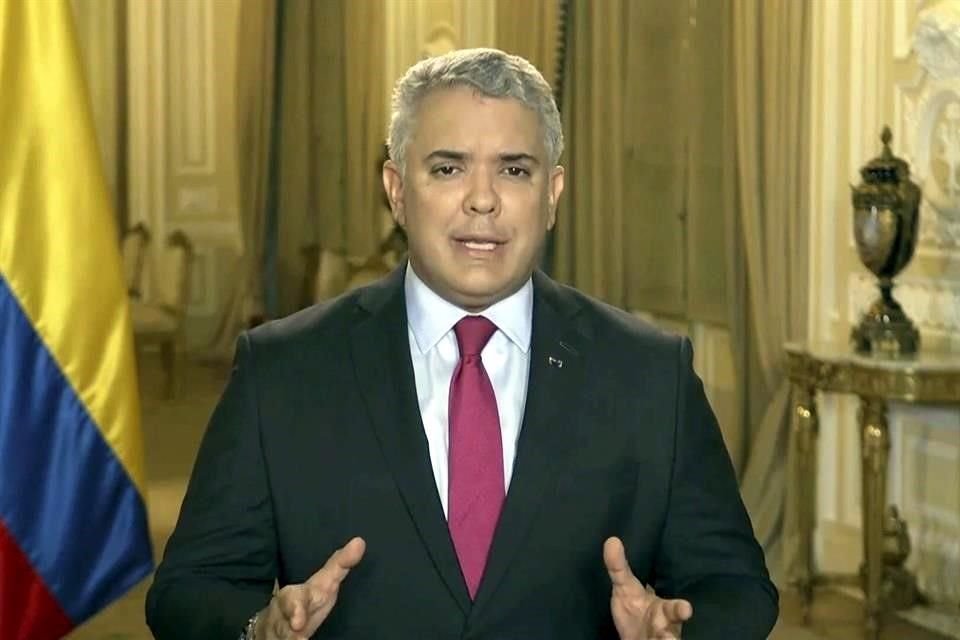 El Presidente de Colombia, Iván Duque, en un reciente video enviado a la Asamblea General de la ONU.