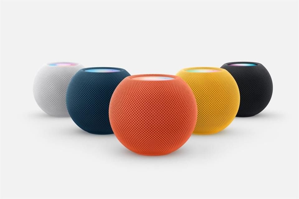 HomePod mini estará disponible en naranja, azul y amarillo, por un precio de cien dólares.