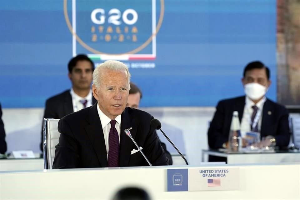 El presidente Joe Biden durante las charlas del G20.