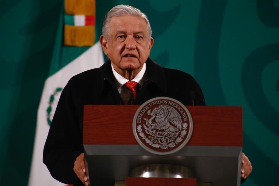 Andrés Manuel López Obrador en conferencia matutina.