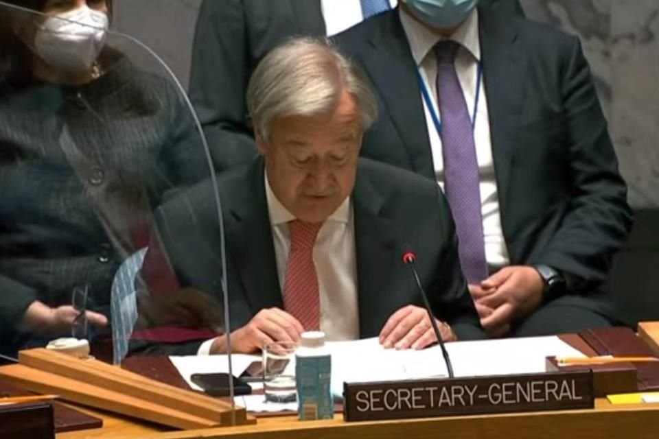 António Guterres, Secretario General de la ONU.