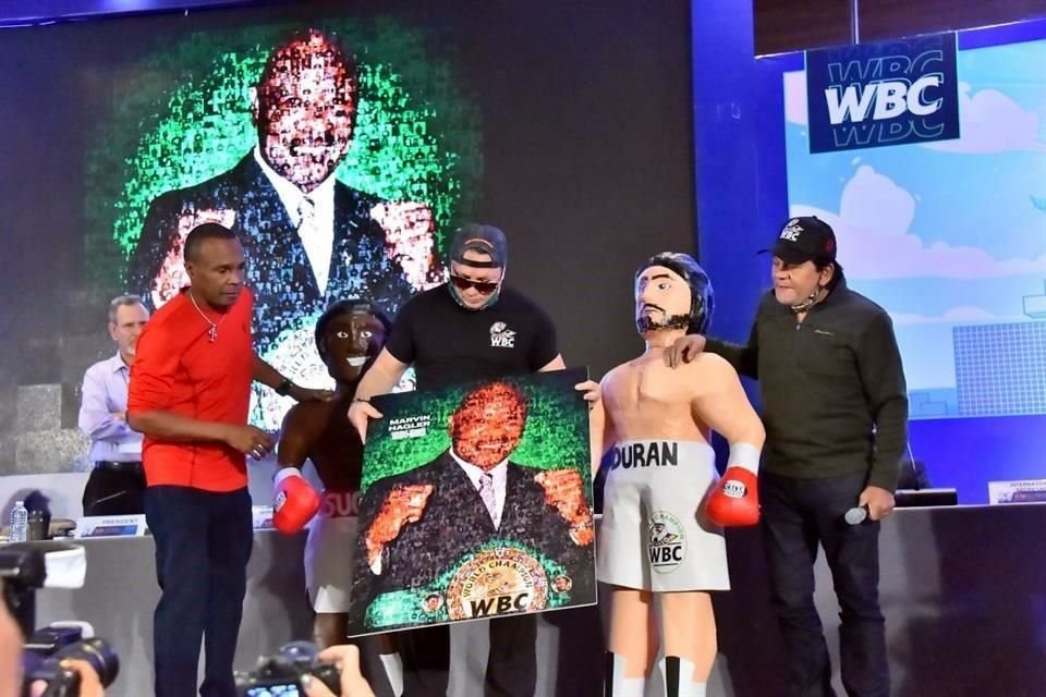 Sugar Ray Leonard y Roberto 'Manos de Piedra' Durán coincidieron en la 59 Convención del CMB.