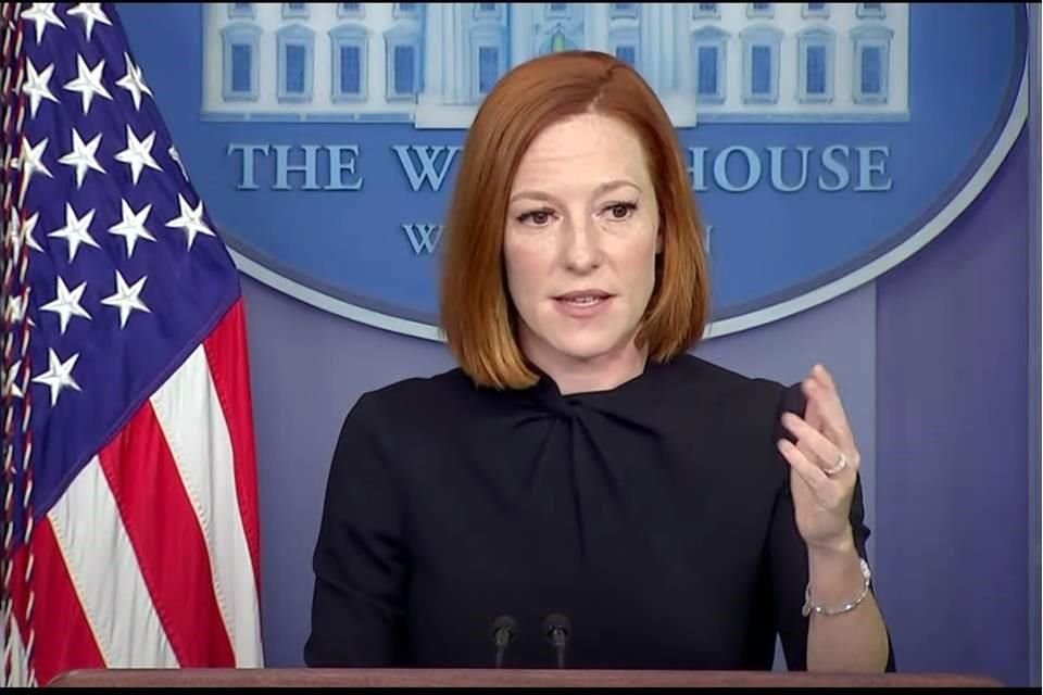 La vocera de la Casa Blanca, Jen Psaki.