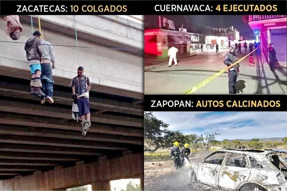 En medio de persecucin a CJNG, se han registrado muertes y plagios en Zacatecas, Morelos y Jalisco, zonas que intenta controlar el Crtel.