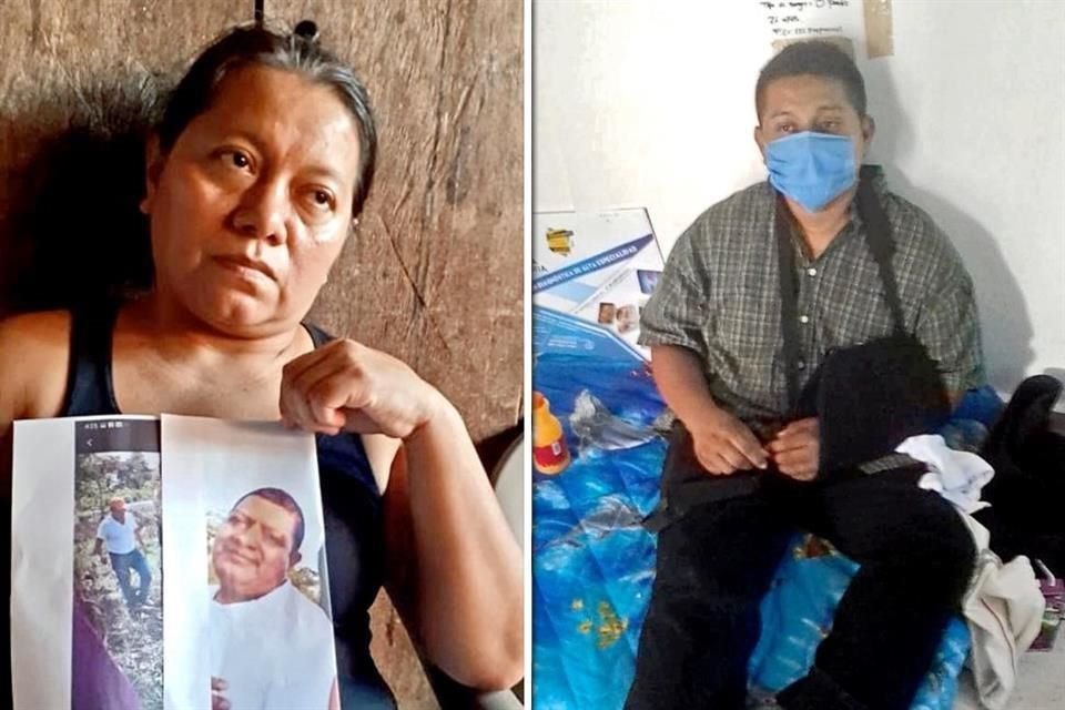 Olga Coc acusa que las autoridades desconocen el paradero de su esposo fallecido tras la volcadura de un tráiler, mientras su hermano Andrés se recupera en la Cruz Roja de Tuxtla Gutiérrez.