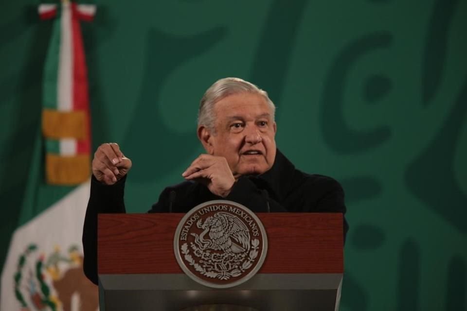 Andrés Manuel López Obrador en conferencia mañanera.