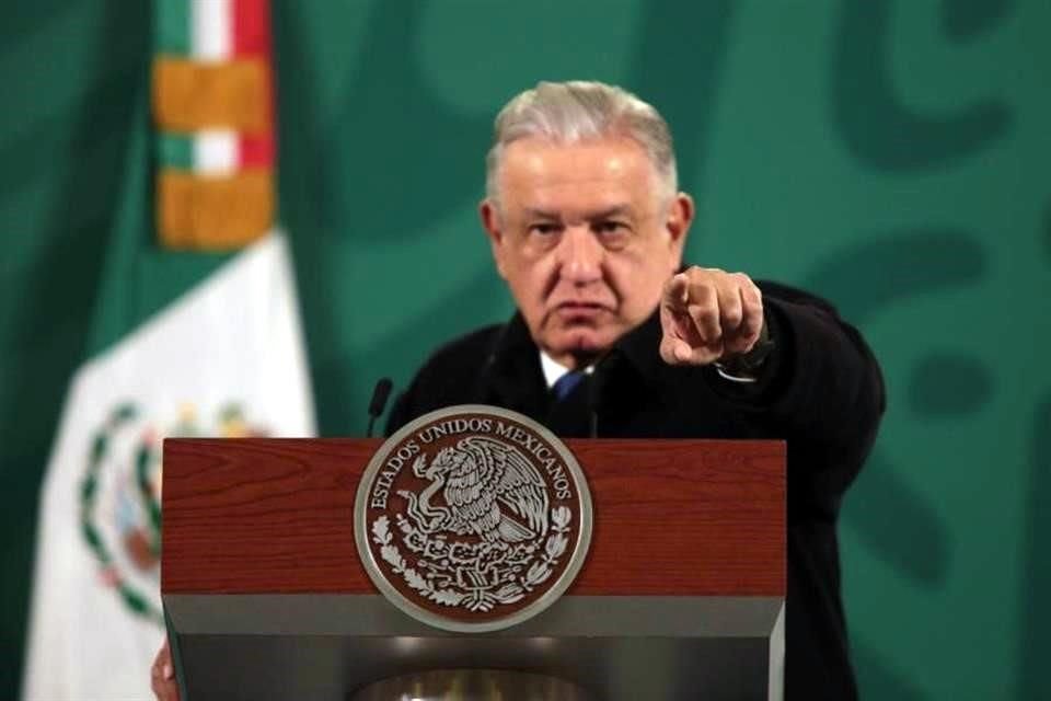 El Presidente Andrés Manuel López Obrador en conferencia matutina desde Palacio Nacional.